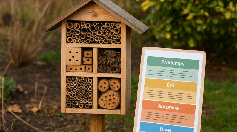Calendrier entretien Hôtels insectes