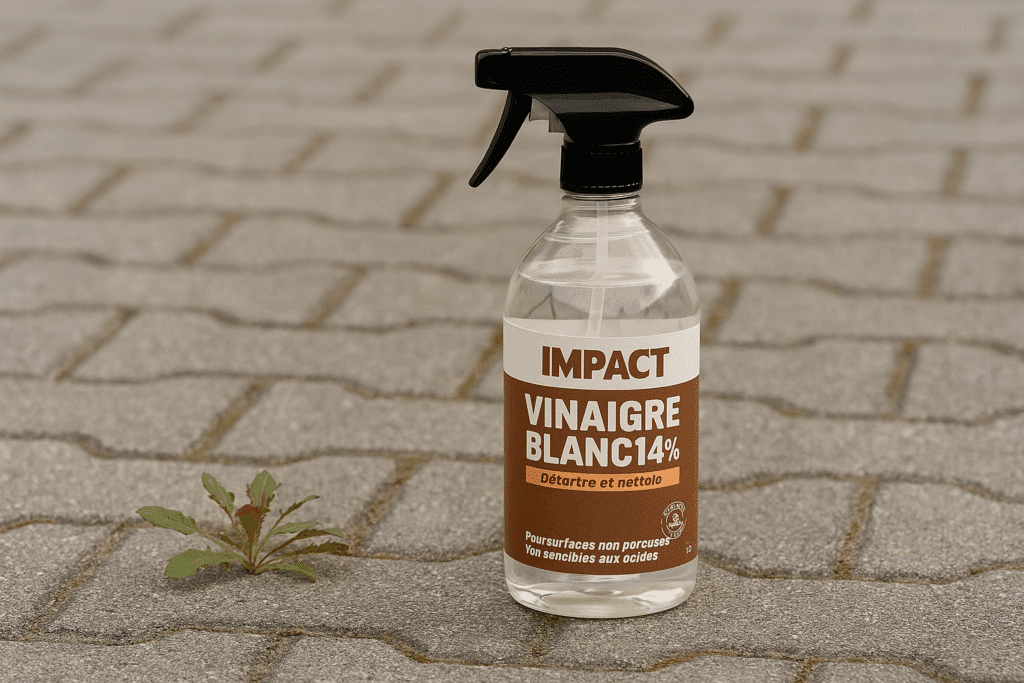 Bouteille vinaigre blanc pavés