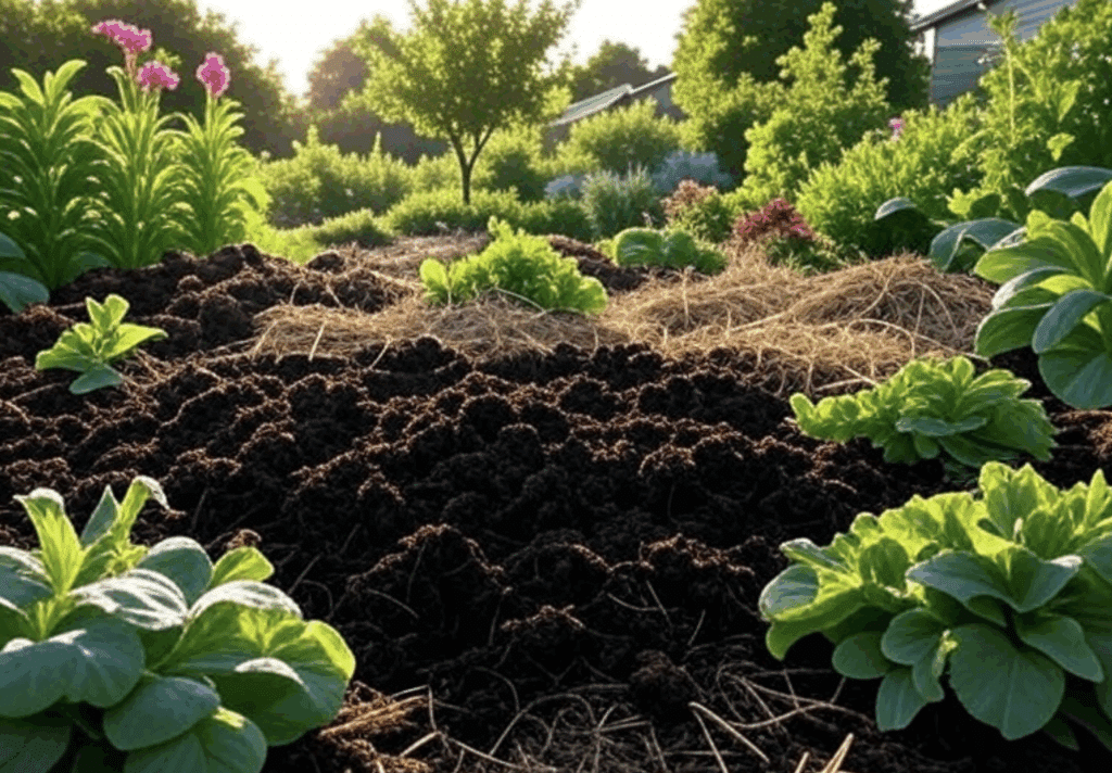 Compost mûr jardin